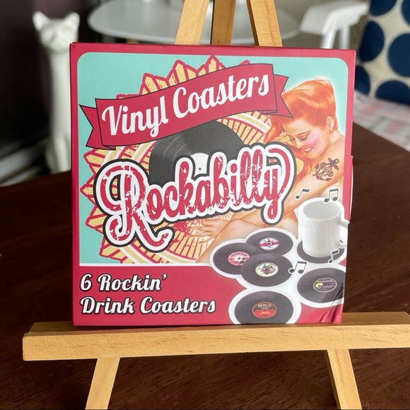 Other - Retro Rockabilly Vinyl Coasters